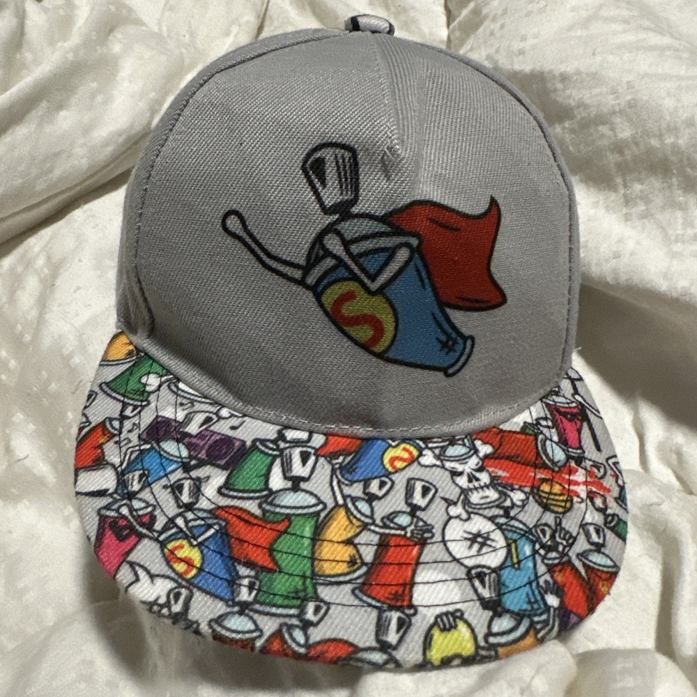 Blackjack Animated Spray Paint Can Hero Snapback Baseball‎ Cap Hat